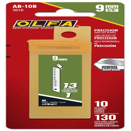 OLFA Snap-Off Utility Knife Replacement Blades 10/Pkg-For 5018 {1}