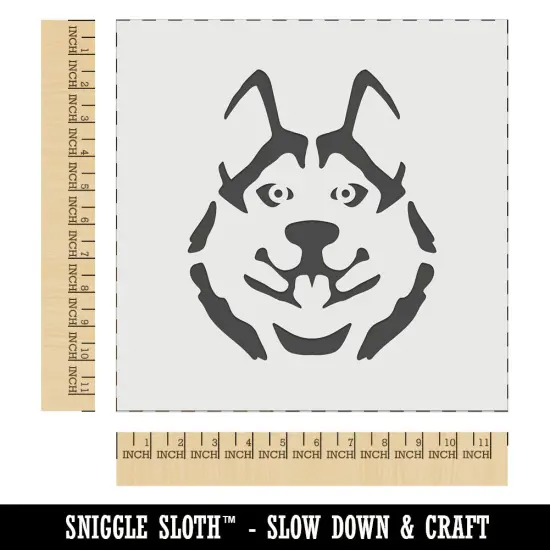 Siberian Husky Dog Face Wall Cookie DIY Craft Reusable Stencil {1}