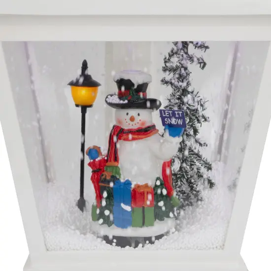 Northlight LED Lighted Musical Snowman Christmas Street Lamp Decoration - 17.75" White {6}