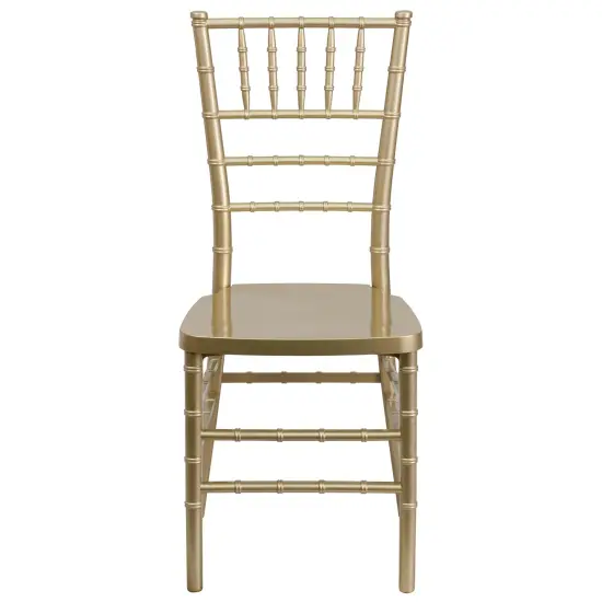 Emma and Oliver Wedding & Event Resin Stacking Chiavari Dining Chair Gold {3}