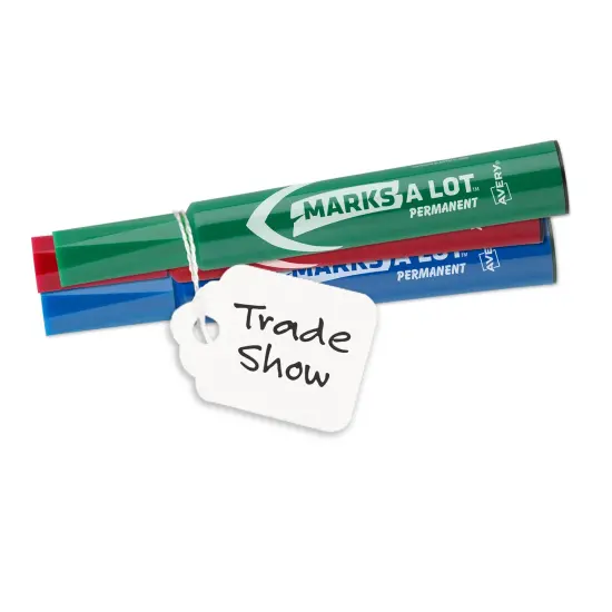 Avery Marking Tags with String Attached, 2-3/4" x 1-11/16", White, 3 Pack, 300 Tags Total (5644) {3}