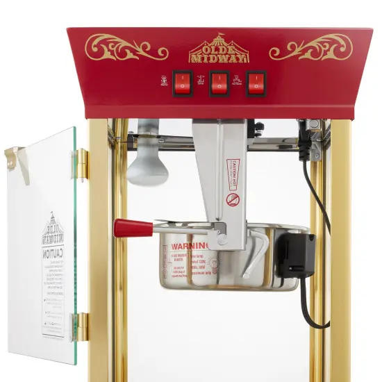 Olde Midway Movie Theater-Style Popcorn Machine Maker with 8-Ounce Kettle, Vintage-Style Countertop Popper {4}