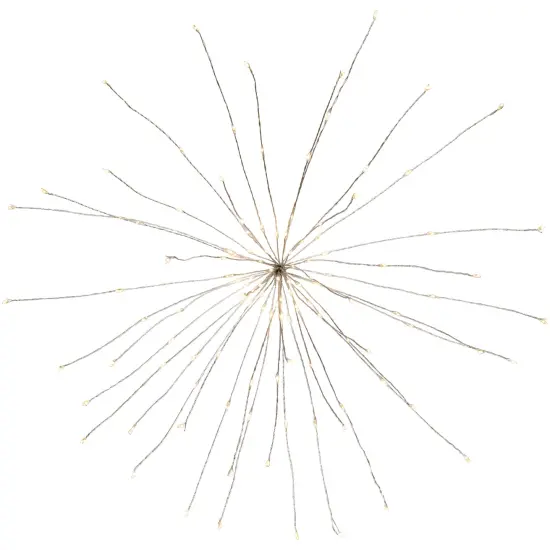 Northlight LED Lighted Firework Branch Christmas Decoration - Micro Fairy Warm White Lights - 20" Silver {4}
