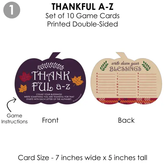 Big Dot of Happiness Friends Thanksgiving Feast - 4 Friendsgiving Party Games - 10 Cards Each - Gamerific Bundle {6}