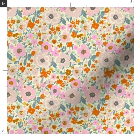 Various Fabrics by the Yard or Fat Quarter Floral Small Scale Flowers Feminine Botanical Nature Custom Printed Fabric by Spoonflower {4}