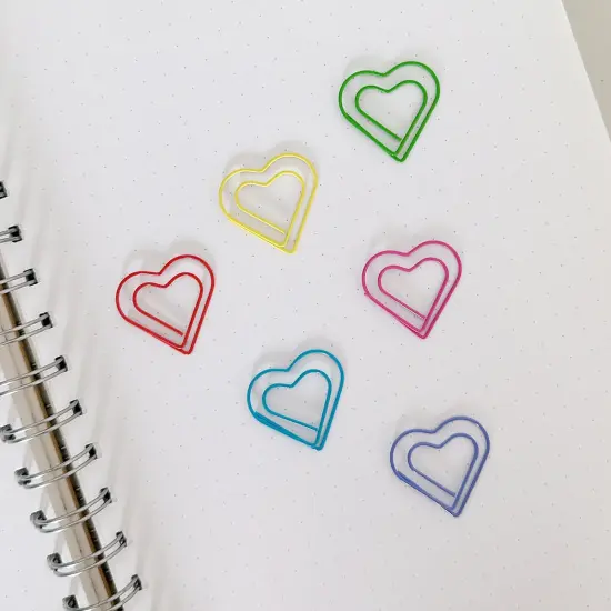 Wrapables Paper Clips Bookmarks for Office Home School (Set of 50) Hearts {4}