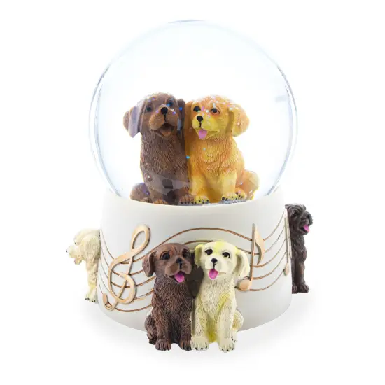 Dogs Party Musical Water Snow Globe {1}