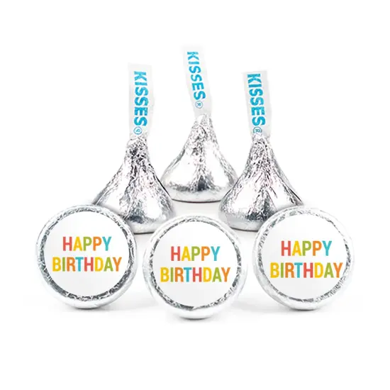 324ct Happy Birthday Stickers for Hershey's Kisses Party Favors, DIY Party Decorations (324 Count) - By Just Candy {1}