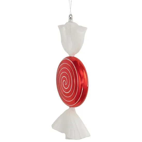 Northlight Swirl Peppermint Candy Shatterproof Commercial Christmas Ornament - 18" - Red {3}