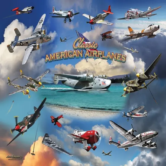Sunsout Classic American Planes 1000 pc Jigsaw Puzzle 24526 {1}