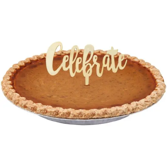 Celebrate Plastic Candle Holder Cake Topper, 1ct Gold {4}