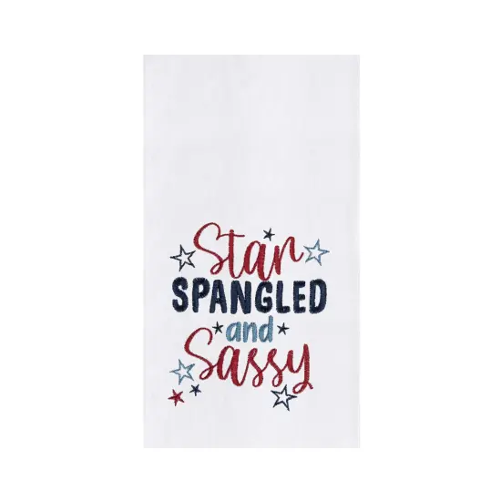Star Spangled And Sassy 4th of July Kitchen Towel {1}