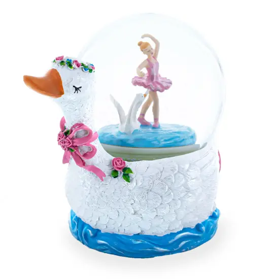 Graceful Swan Lake Ballet Musical Water Snow Globe {1}