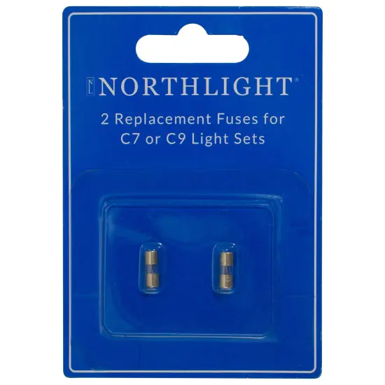 Northlight Replacement Fuses for C7 or C9 Christmas Lights - 3 Amps - Set of 2 Clear {1}