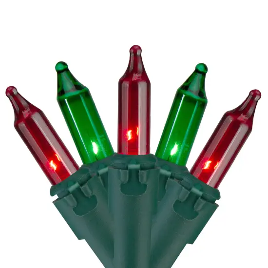 Northlight Mini Incandescent Christmas Lights - Red and Green - 28.75' Green Wire - 100ct {3}