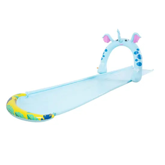Pool Central 16' Inflatable Elephant Arch Sprayer Slide Outdoor Kids Water Toy Blue {5}