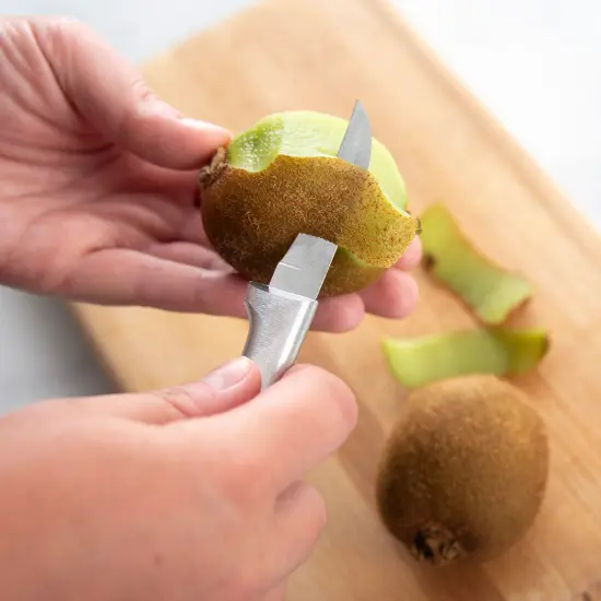 Rada Bird's Beak Paring Knife, 2.38 inch Blade Reverse Curved Granny Parer, Stainless Steel with Solid Aluminum Handle {6}