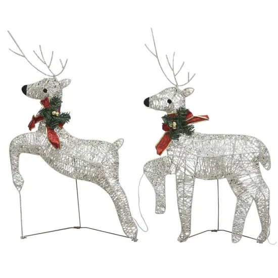 2 pcs Christmas Reindeers with 40 LEDs Gold {2}