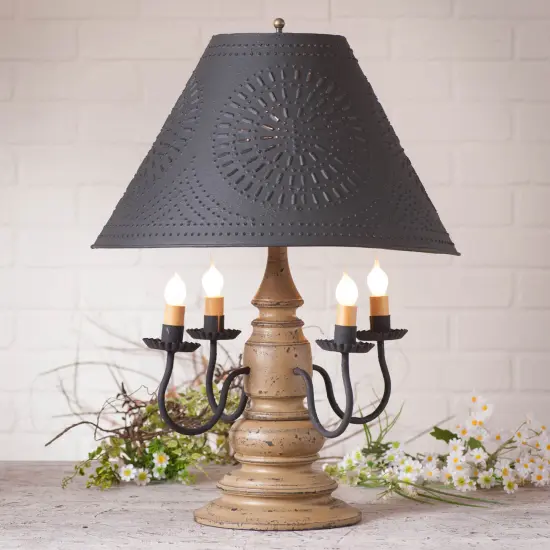 Harrison Lamp in Americana Pearwood with Shade {3}