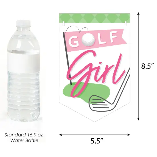 Big Dot of Happiness Golf Girl - Pink Birthday Party or Baby Shower Bunting Banner - Party Decorations - It's Par-Tee Time {3}
