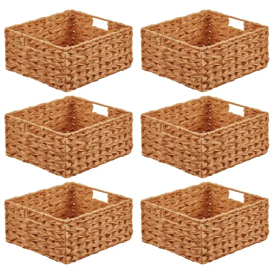 mDesign Woven Ombre Pantry Bin Basket, 6 Pack {4}