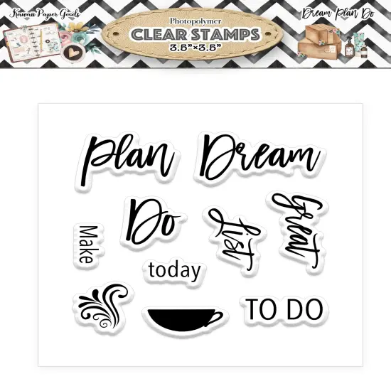 Memory Place Photopolymer Clear Stamps-Dream Plan Do {1}