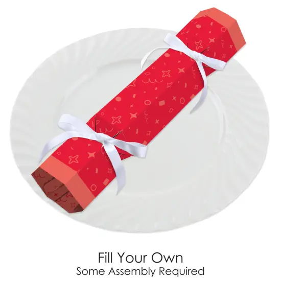 Big Dot of Happiness Red Confetti Stars - No Snap Simple Party Table Favors - DIY Cracker Boxes - Set of 12 {3}