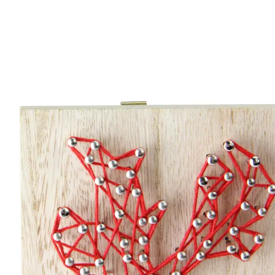 Northlight Wooden String Reindeer Wall Art Decoration - 11" - Red and Beige {4}