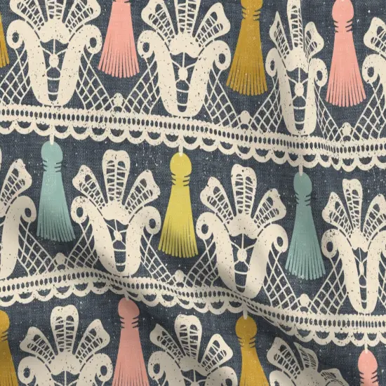 Various Fabrics by the Yard or Fat Quarter Pastel Tassels Lace Stripe Sewing Room Distressed Custom Printed Fabric by Spoonflower {5}