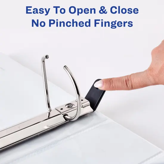 Avery 3" Heavy-Duty View 3 Ring Binders, One Touch Slant Rings, 700-Sheet Capacity, White, 4 Pack (79745) {5}