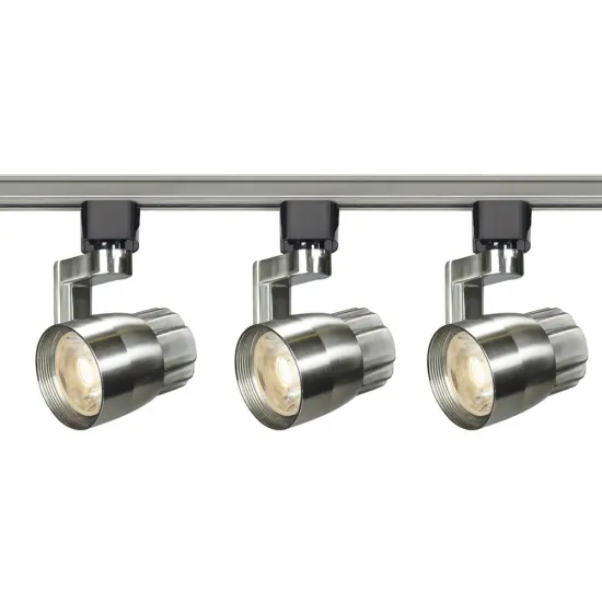 Nuvo TK427 Angle Arm Brushed Nickel 3 Light LED Track Kit - 36w - Soft White {1}