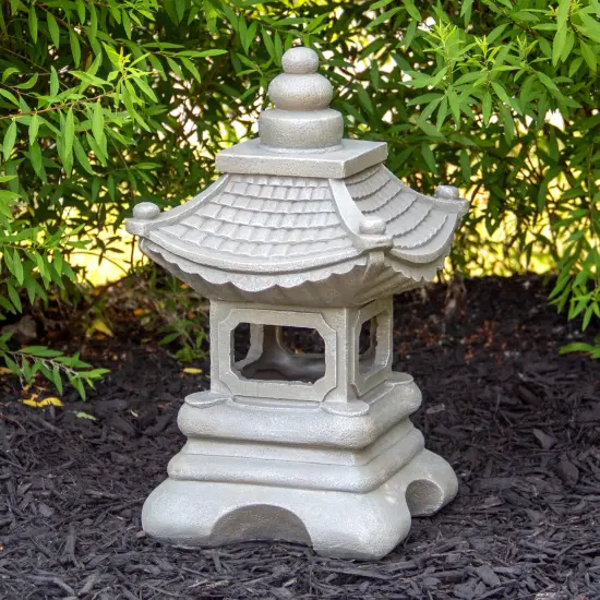 Northlight 13.5" Dark Gray Pagoda Outdoor Garden Statue {3}