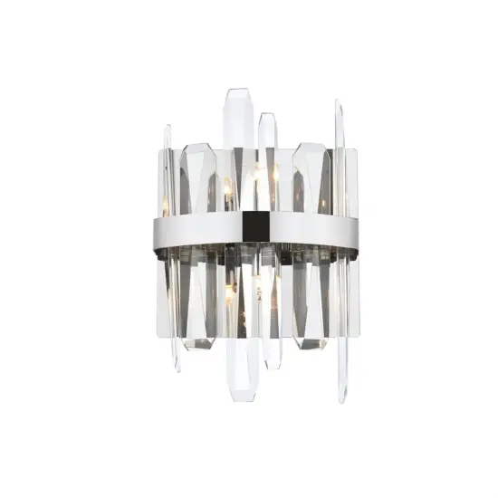Serena 8 inch crystal bath sconce in chrome {1}