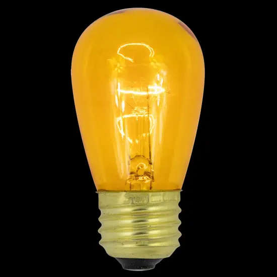 Northlight Incandescent S14 Transparent Edison Style Christmas Replacement Bulbs - Yellow - Pack of 25 {1}