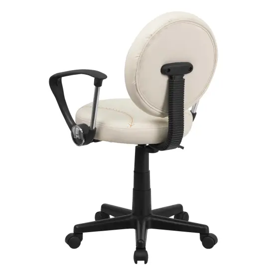 Emma and Oliver Sports Swivel Task Office Chair with Arms Brown and Cream {4}