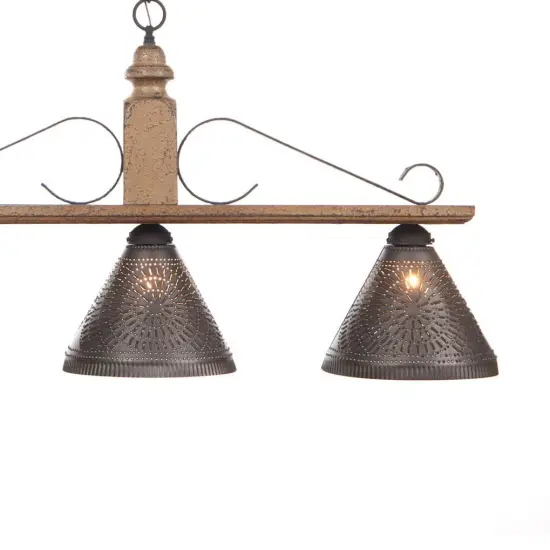 Wooden Wellington Large Island Light in Pearwood {4}