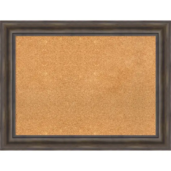 Rustic Pine Wood Framed Corkboard, Natural Cork Rustic Pine Black {7}