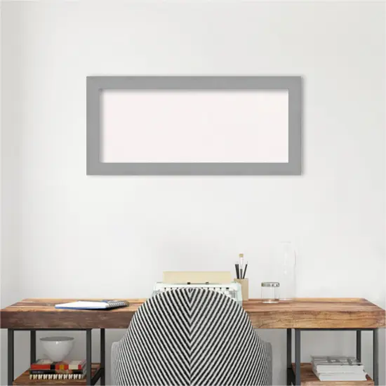 Brushed Framed Corkboard, White Cork Nickel {5}