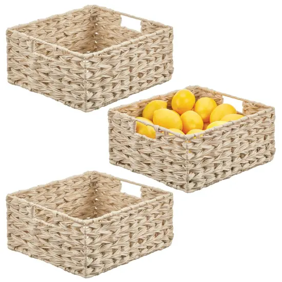 mDesign Woven Ombre Pantry Bin Basket, 3 Pack {1}