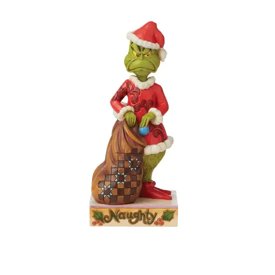 Department 56 Dept 56 Two Sided Naughty and Nice Grinch Christmas Figure Red {3}