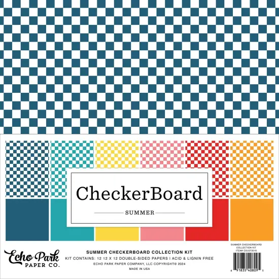 Echo Park Collection Kit 12"X12"-Summer Checkerboard {1}