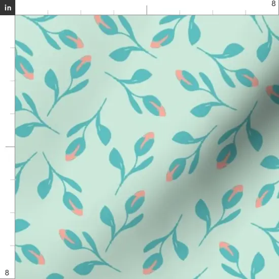 Various Fabrics by the Yard or Fat Quarter Whimsical Floral Garden Botanical Daisy Spring Green Cottage Blooms Pastel Custom Printed Fabric by Spoonflower {4}