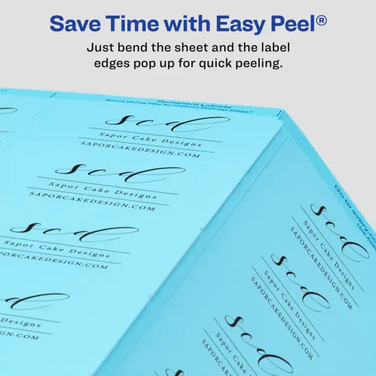 Avery Labels with Sure Feed, Assorted Bright Colors, 2" x 2-5/8", Laser/Inkjet, 150 Labels (4331) {4}