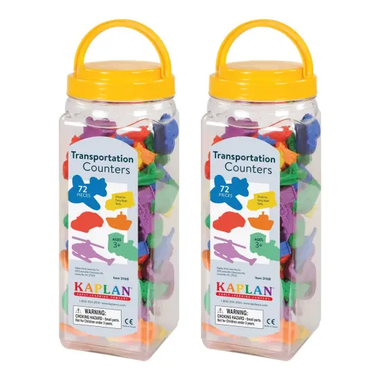 Kaplan Early Learning Company Transportation Counters with Containers - 2 Sets {3}