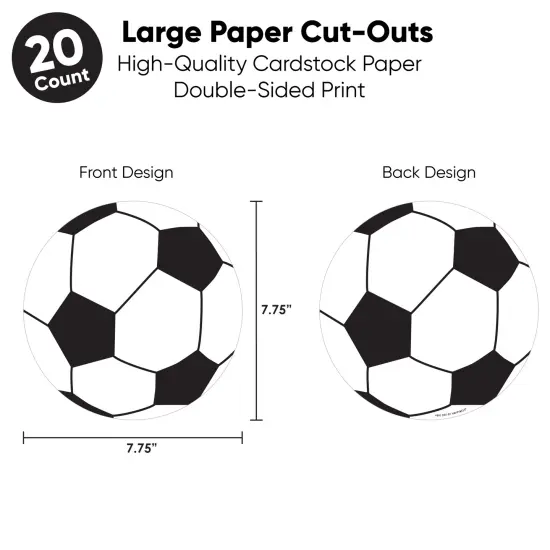 Big Dot of Happiness GOAAAL! - Soccer - Decorations DIY Baby Shower or Birthday Large Party Essentials - Set of 20 {7}