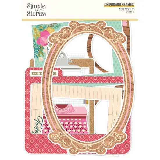 Noteworthy Chipboard Frames-6/Pkg {1}