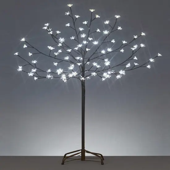 Northlight LED Lighted Cherry Blossom Artificial Flower Tree - 6' - Warm White {3}