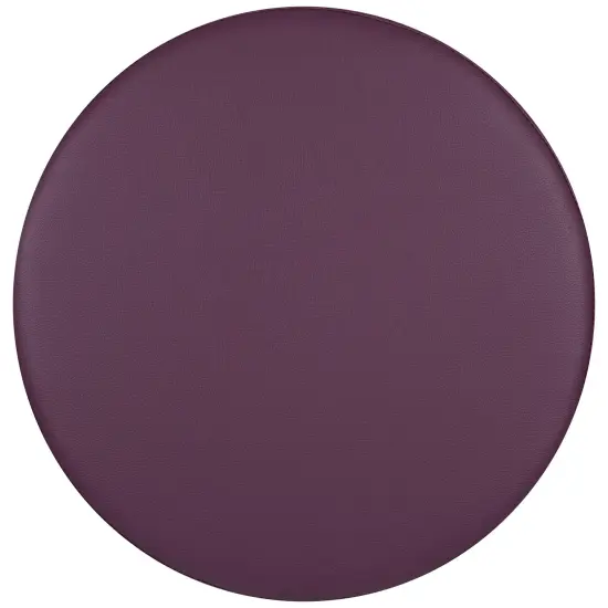 Emma and Oliver 18"H Soft Seating Flexible Circle Backless Chair for Classrooms and Common Spaces Purple {6}