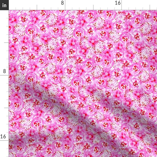 Various Fabrics by the Yard or Fat Quarter Preppy Floral Rose Watercolor Feminine Hand Painted Botanical Custom Printed Fabric by Spoonflower {2}