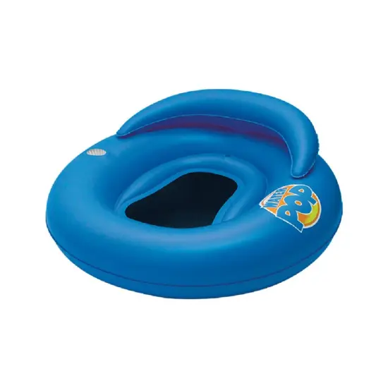 Swim Central 50" Inflatable Blue Water Pop Floating Lounger with Black Mesh Seat {3}